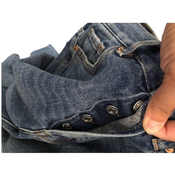 PACSUN JEANS ultra high rise denim size 23 XXS distressed ripped knee - Picture 6 of 6